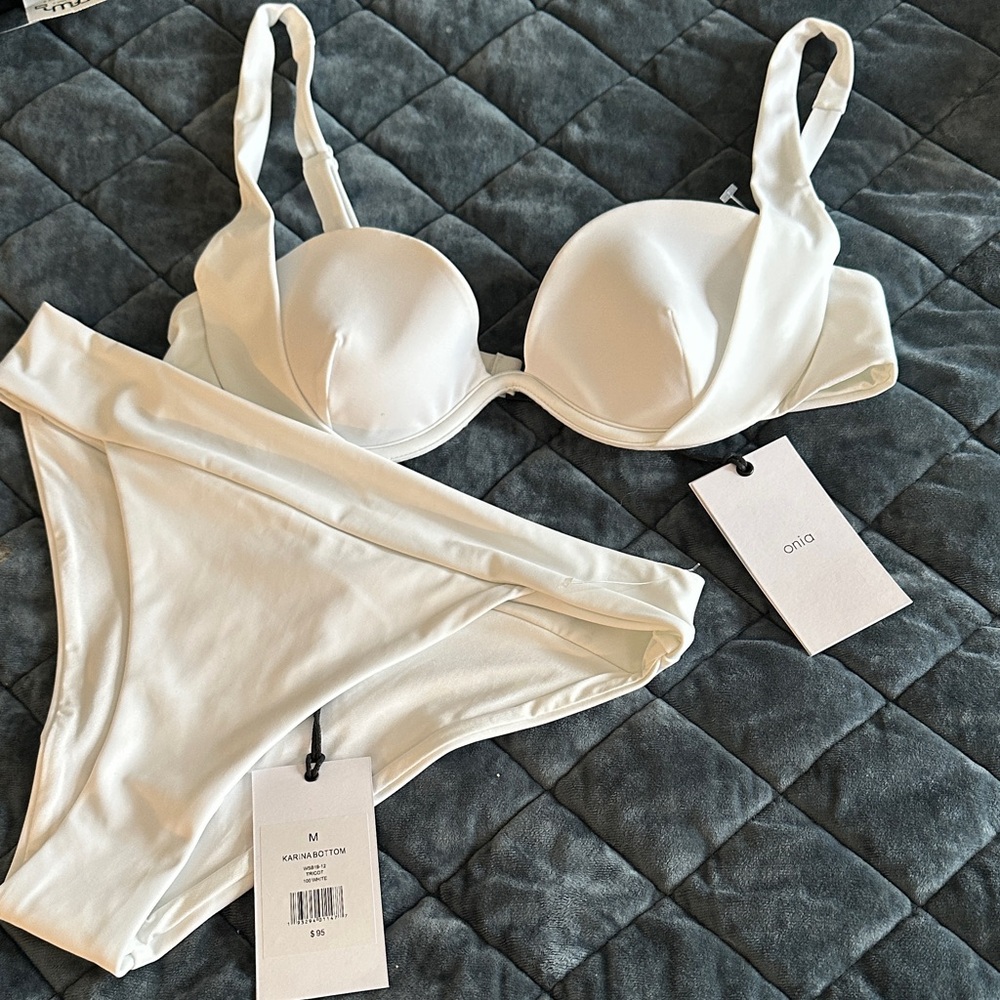 Onia White Bikini Set